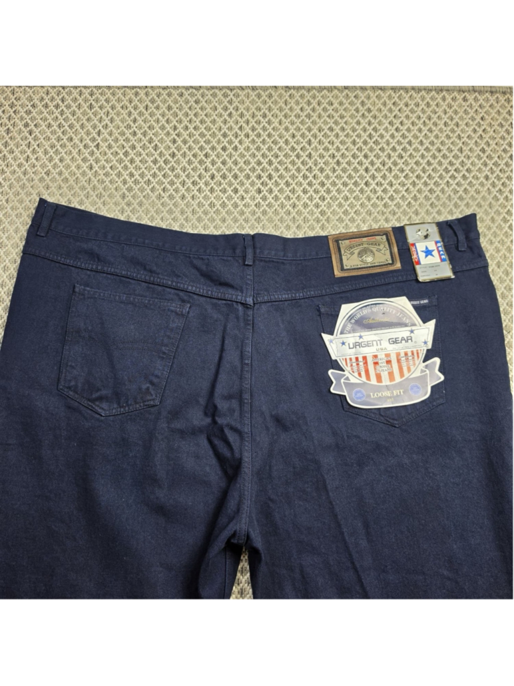 Urgent Gear Men’s Blue Jeans Size 58 Straight Leg 100% Cotton Made In Taiwan NWT